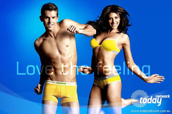 Olympic swimmers Stephanie Rice and Eamon Sullivan for Davenport Underwear. Olympic swimmers Stephanie Rice and Eamon Sullivan for Davenport Underwear.